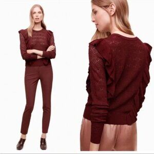 Aritzia Wilfred Bernelle Knit Sweater In Truffle Size XS